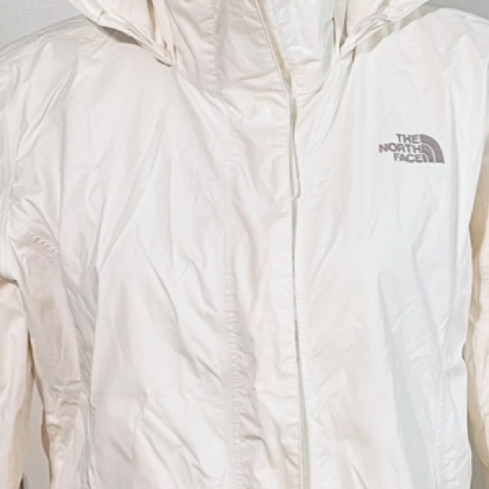 The North Face Women's Hooded Cream Jacket GUC - Picture 3 of 11
